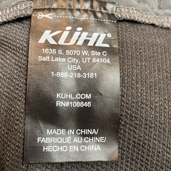 KUHL Projekt XS Dark Gray Black Pop Over 1/4 zip pockets have zipper hood visor - Picture 14 of 16